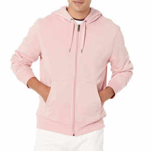เสื้อฮู้ดผู้ชายแบบซิป ผ้าฟลีซ สีพื้น ทรงลำลอง ใส่สบาย 100% ผ้าฝ้าย เหมาะสำหรับใส่ในฤดูใบไม้ร่วง สีเหลือง - Product Image 4