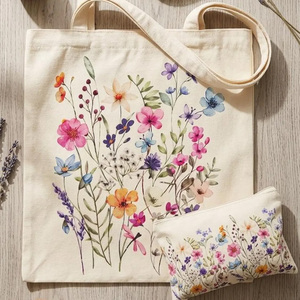 Sac fourre-tout en toile écologique réutilisable, sac de courses en coton, sac en toile personnalisé imprimé, vente en gros de sacs en toile - Product Image 6