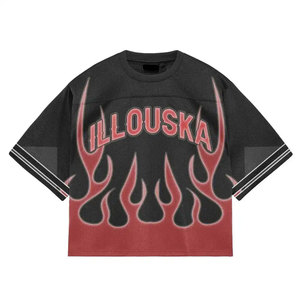 Camiseta de Fútbol Americano Personalizada, Estilo Holgado, Transpirable, de Manga Corta, en Malla, de Poliéster, Servicio OEM - Product Image 1