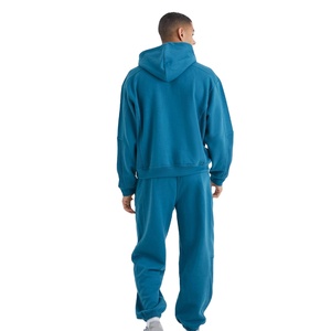 <b>Tracksuits</b> for Men's Breathable Hoodies Sets <b>Plain</b> Oversized Pullover Blank Fleece Custom Logo Heavyweight Without String - Product Image 1