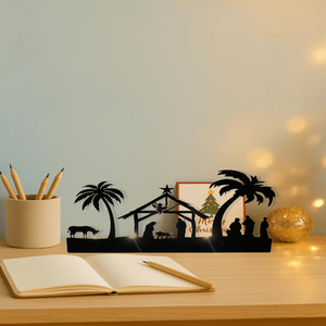 CIFbuy Ensemble de bougeoirs rustiques vintage en fer, thème Nativité, centre de table de Noël pour mariages, décoration intérieure, TikTok pour Temu Pick - Product Image 6