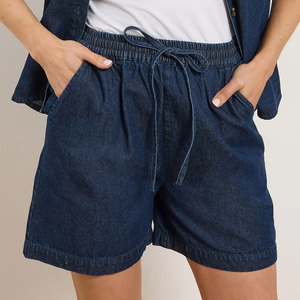 Bulk supply vintage denim shorts women washed denim shorts faded summer daily fashion supplier - Product Image 6