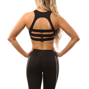 Sujetador Deportivo Personalizado para Mujer, Diseño a Cuadros, Super Suave, Transpirable, Antibacterial, de Secado Rápido, Sexy, para Gimnasio, Yoga, con Copas Extraíbles - Product Image 4