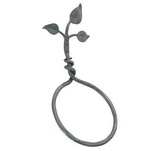 Anillo Porta Toallas de Metal Resistente con Acabado Negro Mate para Montaje en Pared de Baño o Cocina - Product Image 1