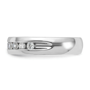 Anillo de Boda de Oro Blanco con Diamantes Cultivados en Laboratorio con Engaste en Canal - Product Image 2