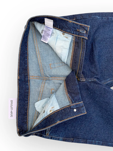 กางเกงยีนส์ผ้ายีนส์ผู้ชายแบบใหม่ 5 กระเป๋า ซิปและกระดุม ดีไซน์เนอร์ สีน้ำเงิน - Product Image 2