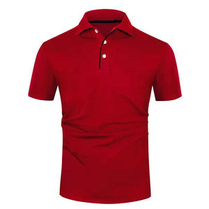 เสื้อโปโลผู้ชายสีน้ำเงิน ผ้าฝ้าย 100% แขนสั้น สีพื้น เรียบง่าย ระบายอากาศได้ดี เป็นมิตรกับสิ่งแวดล้อม ถักทออย่างดี ปรับแต่งได้สำหรับเสื้อเชิ้ต - Product Image 1