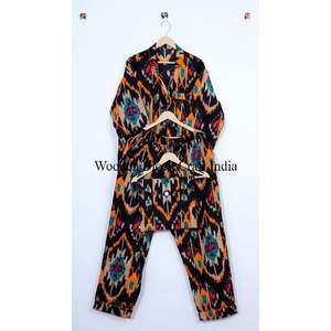 ชุดนอนผ้าฝ้ายฤดูร้อนสำหรับผู้หญิง เสื้อและกางเกงลายดอกไม้น้ำหนักเบา ชุดนอนนุ่มระบายอากาศได้ดี ของขวัญสำหรับเพื่อนเจ้าสาวหรือวันเกิด - Product Image 6