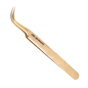 Pince à cils pour extensions de volume avec pointe en fibre, étiquette privée, soins de beauté de précision, logo personnalisé, pince à cils à 90 degrés - Product Image 1