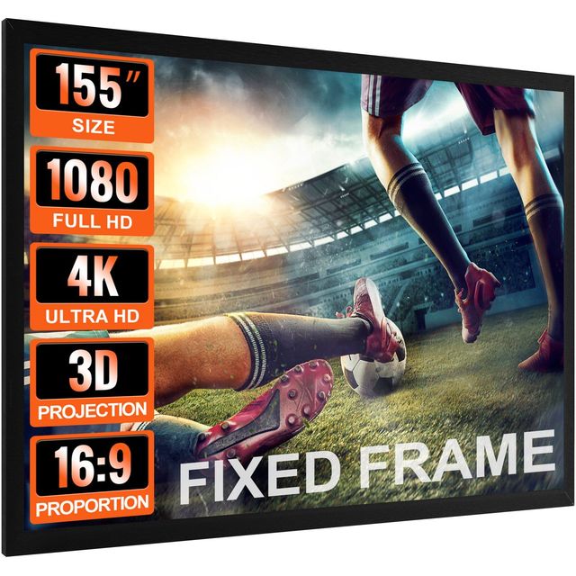 155 Diagonal 16:9 HD Home Theater Projector Screen Outdoor Use Big Size Projection Screens