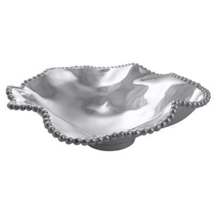 Tazón de Metal Plateado Brillante Hecho a Mano, Diseño Glamuroso de Lujo, Borde con Cuentas, Tazón Decorativo para Fiestas, a un Precio Impresionante - Product Image 1