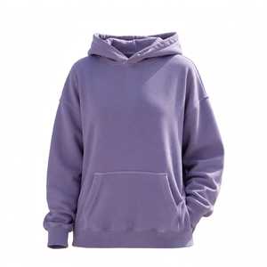 Oversized Unisex <b>Purple</b> <b>Hoodie</b> Fleece Pullover Sweatshirt With Kangaroo Pocket - Product Image 6