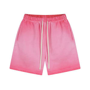 Shorts vintage pour homme personnalisés par le fabricant, en molleton épais 350G, effet délavé soleil, 100% coton, délavé à l'acide, couleur unie - Product Image 2