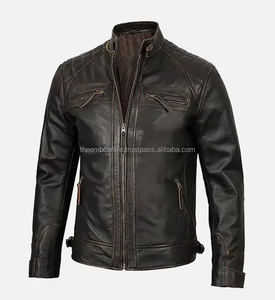 Venta caliente de fábrica de Pakistán chaquetas de cuero genuino para hombres nueva ropa de calle con estilo Top 2025 nueva chaqueta de cuero de moda para hombres - Product Image 2