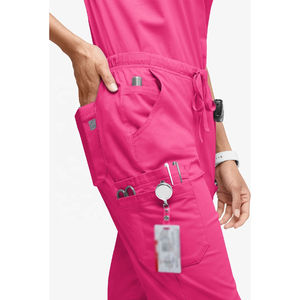 Uniformes de Trabajo Personalizados de Rayón y Spandex, Pantalones de Enfermería, Conjuntos de Uniformes Médicos para Hospital en Tallas Personalizadas, Tipo de Tela Satén - Product Image 1