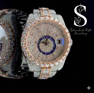 Reloj de Pulsera con Diamantes Moissanite, Estilo Hip Hop, para Hombre, Precio de Mayoreo, Último Modelo - Product Image 1