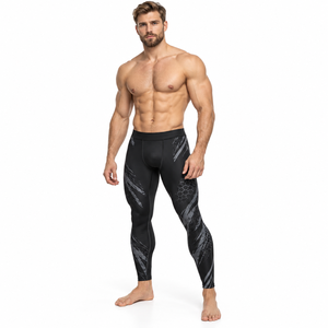 Leggings de yoga pleine longueur pour hommes, imprimé personnalisé, en Spandex et Polyester, Collants de sport pour hommes, Pantalon de compression à taille élastique - Product Image 3