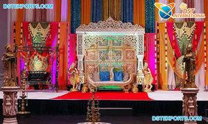 Modernos Pilares Dorados de Fibra de Vidrio para Decoración de Ceremonias Haldi, Pilares Kalash para Bodas del Sur de la India, Entrada para Bodas de Sri Lanka - Product Image 4