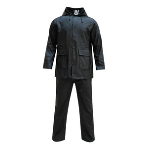Waterproof Reversible Hooded Zipper Men's <b>Rain</b> Suit 2-Piece Set 100% Polyester Fashionable Travel <b>Jackets</b> Pants Customizable - Product Image 4