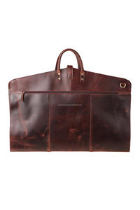 Portador de traje de cuero de alta calidad, bolsa de viaje hecha a mano personalizada, características a prueba de polvo colgantes, padrinos de boda plegables, 2017 - Product Image 5