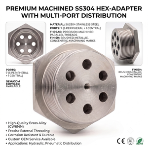 Brida de acero inoxidable para elemento calefactor eléctrico, tamaño: 2 pulgadas BSP (6 orificios para tubo de 8.5 mm) - Product Image 4