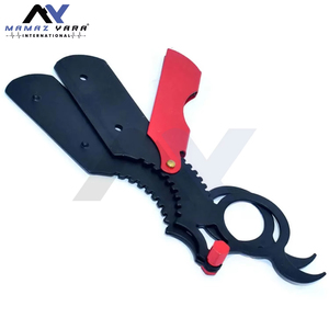 Professional Barber Straight Razor Stainless Steel <b>Single</b> Ring Handle Black Powder Coated Shavette Straight Edge Razor Salon - Product Image 5