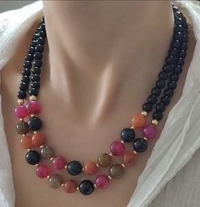 Collar de Cuentas de Resina Acrílica Ecológica de la Mejor Calidad, Unisex, con Forma Linda, Moderno y a la Moda, para Fiestas - Product Image 1