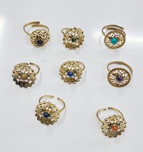 Bijoux pour femmes, anneaux en perles de pierre GC-RG-295, taille réglable pour les filles, cadeau de la Saint-Valentin, destiné à l'exportation mondiale depuis l'Inde - Product Image 1