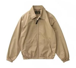 Blouson bomber en toile kaki pour homme, imperméable, à capuche, avec logo sur le devant, fermeture éclair, col montant, décontracté, pour l'automne, coupe classique - Product Image 4