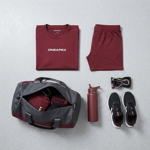 <b>Men</b> Compression T <b>Shirt</b> <b>Burgundy</b> Short Sleeve Athletic Gym Training Sportswear Custom Logo Fitness Running Workout <b>Shirt</b> - Product Image 6