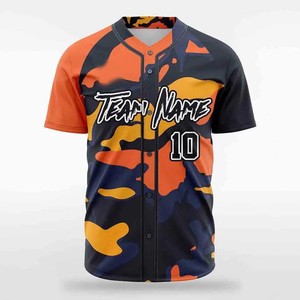 Maillot de baseball personnalisé sublimé professionnel, entièrement boutonné, équipement d'équipe, respirant, séchage rapide, pour l'Europe - Product Image 1