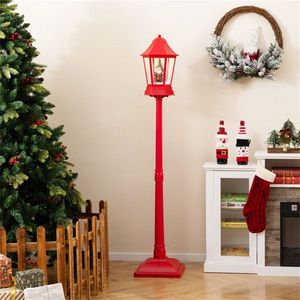 Lanterna Natalizia Rossa da 64 Pollici con 60 LED Caldi, 8 Melodie Natalizie, 2 Modalità di Visualizzazione, Decorazioni Natalizie in ABS/PP/PVC - Product Image 3