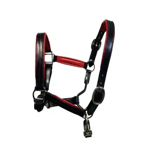 Vente en gros selle anglaise personnalisée bride d'équitation réglable collier de tête corde meilleure qualité nylon PP cuir licous de cheval - Product Image 1