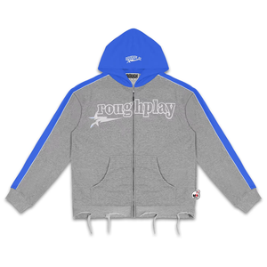 เสื้อฮู้ดซิปผู้ชาย ROUGHPLAY คุณภาพพรีเมียม ผ้าเฟรนช์เทอร์รี่ ทรงปกติ สปอร์ต พิมพ์ลายตัวอักษร แขนยาว เหมาะสำหรับฤดูหนาวและการเดินทาง - Product Image 2