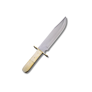 Cuchillo de hoja fija estilo Bowie clásico, muy vendido, con mango de hueso y hoja de acero inoxidable, cuchillo de caza coleccionable. - Product Image 1