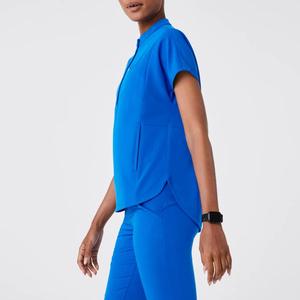 Ensemble d'uniformes médicaux lavables en polyester et élasthanne pour infirmières, tenue chirurgicale d'hôpital, vêtements de travail pour le personnel de santé, fabrication OEM - Product Image 3