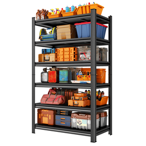Heavy Duty 6-Tier Adjustable Metal Shelf 2400LBS Garage <b>Storage</b> Rack for Kitchen <b>Laundry</b> Other Areas - Product Image 1