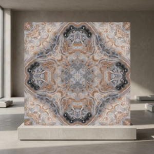 Tuile de terrasse en pierre de marbre naturel lavé mat blanc européen 400x400mm Système de verrouillage Jardin extérieur Teck brossé 16x16 pouces - Product Image 3