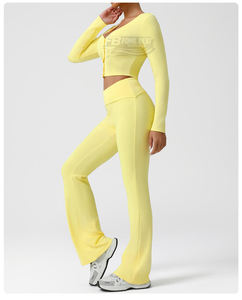 Leggings de Yoga de Cintura Elástica de Alta Calidad, Conjunto Deportivo de Dos Piezas Transpirable para Mujer, OEM - Product Image 4