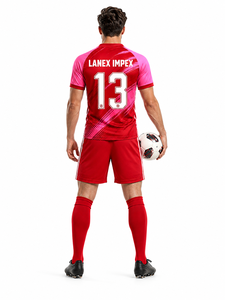 Ensemble d'uniformes de football personnalisés professionnels pour les clubs de football, kit complet de maillots avec shorts et chaussettes, vêtements de sport légers - Product Image 4