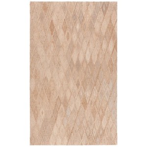 Alfombra Moderna de Yute Trenzado a Mano con Diseño Geométrico, Tejido Plano Rectangular de Pelo Bajo, Antideslizante, Ecológica, Apta para Mascotas, con Base de Yute para Sala de Estar - Product Image 2