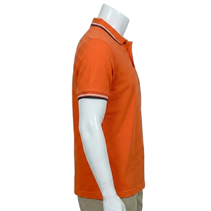Camisa de Golf de Manga Corta para Hombre, de Jersey de Spandex/Algodón, Sólida, Transpirable, con Botones al Frente, ODM 220g, Teñido Liso - Product Image 3