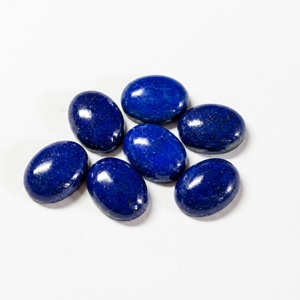 Lapis-lazuli bleu naturel, forme ovale, 6x4mm, qualité AAA, non chauffé, cabochon à dos plat, pierres en vrac, vente en gros pour bijoux - Product Image 6