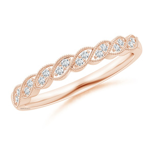 Anillo de Diamantes en Oro Amarillo, Corte Brillante Redondo, Anillo de Compromiso y Boda Clásico de Lujo, Bordes con Cuentas, Oro de 10K, 14K, 18K, Plata 925, 935 - Product Image 3