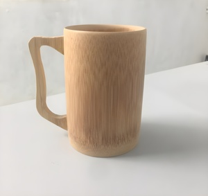 Wholesale price blank coffee mugs reusable bamboo <b>cup</b> sturdy natural <b>cups</b> for hot cold beverages - Product Image 2