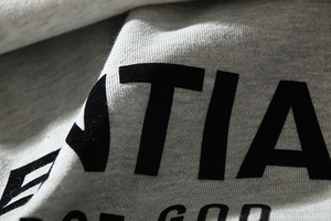 Sweat à capuche unisexe en polaire de coton de haute qualité, coupe-vent, écologique, style urbain, imprimé lettres God, tendance décontractée - Product Image 3