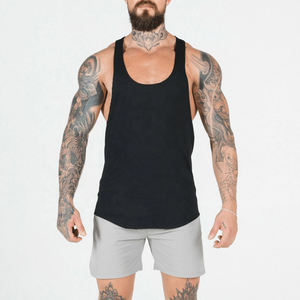 Breathable Fabric Men's Tank Top Ribbed Cotton Sleeveless Gym <b>Stringer</b> <b>Vest</b> Lightweight Street Wear Tank Top - Product Image 5
