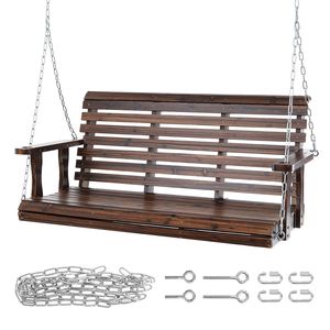 Banc de jardin en bois amélioré de 4,5 pieds, robuste, pour patio, avec une capacité de charge de 880 lb - Product Image 3
