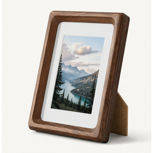 Wholesale Solid <b>Wood</b> <b>Picture</b> <b>Frame</b> Modern Desktop Photo <b>Frame</b> Premium Walnut Rounded Corner <b>Frame</b> for Tabletop Display - Product Image 1