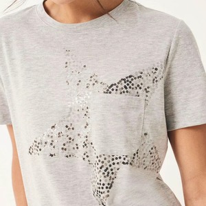 Breathable soft fabric flexible Women <b>Rhinestone</b> T-Shirt casual wear anti shrink latest version <b>top</b> tending Women <b>Rhinestone</b> - Product Image 5
